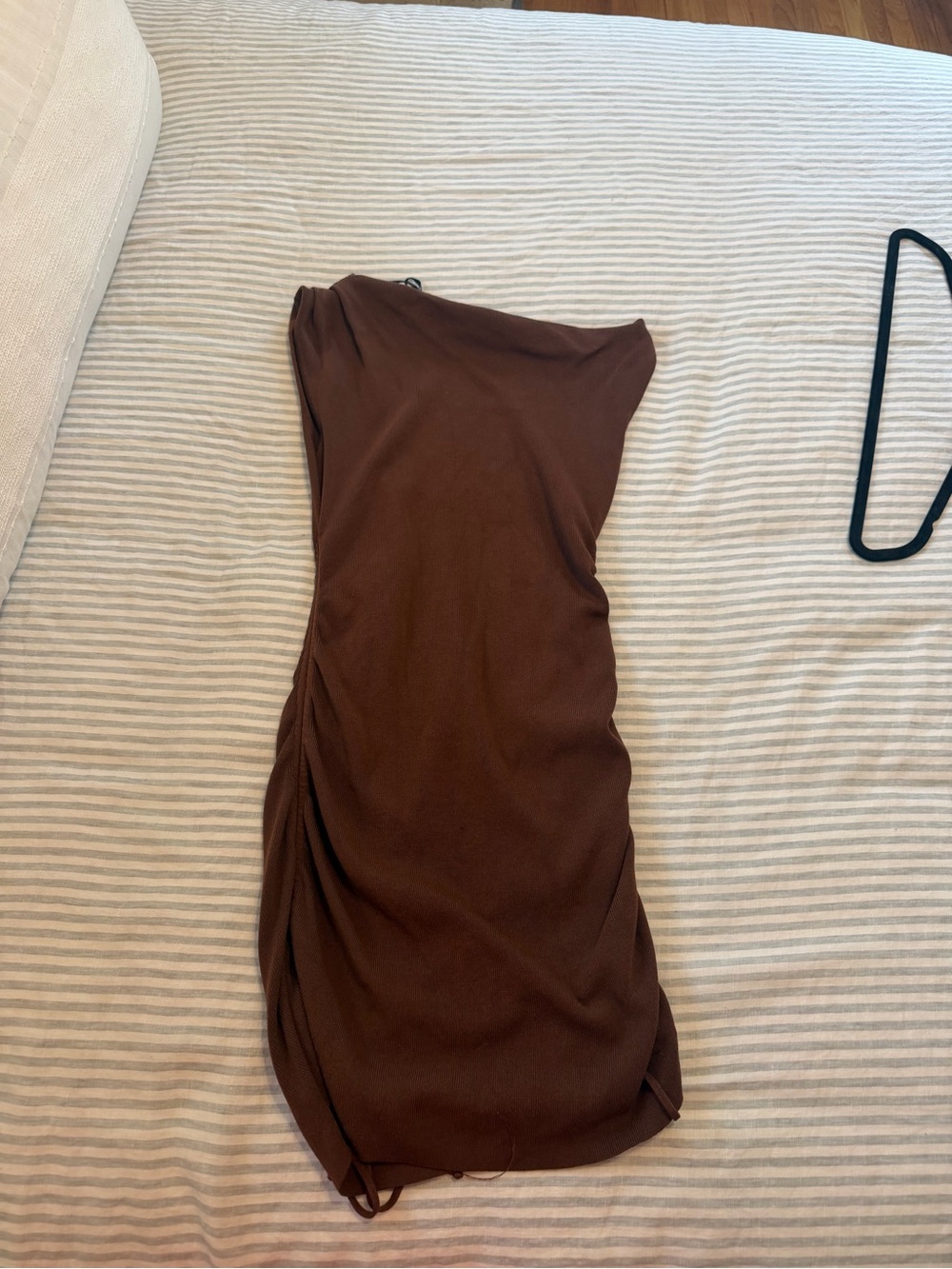 Off The Shoulder Brown Dress